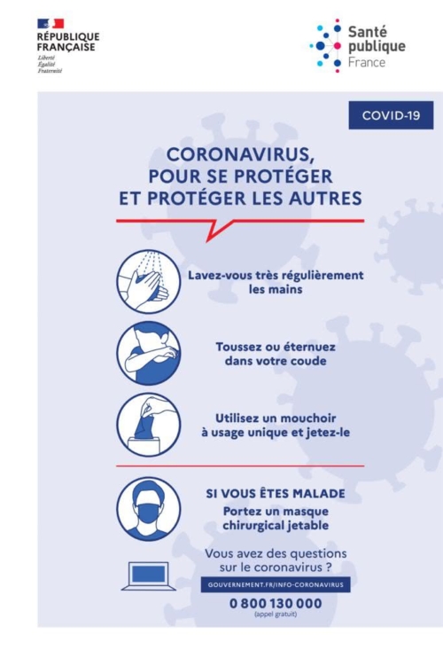 Affiche coronavirus covid 19 bien se laver les mains