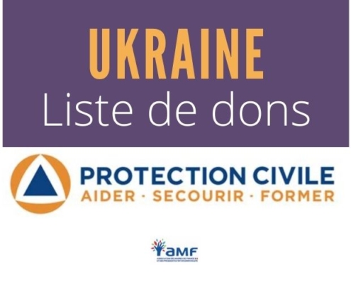UKRAINE - collecte de dons avec la protection civile et l'association des maires de france